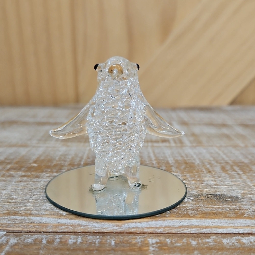 Clear Glass Penguin Figurine